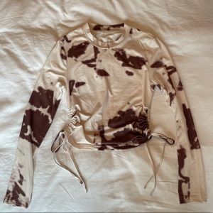 Revolve tight long sleeve shirt with ties